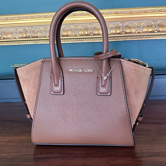 Michael Kors Avril Extra-Small Leather and Suede Satchel - Picture 1 of 6